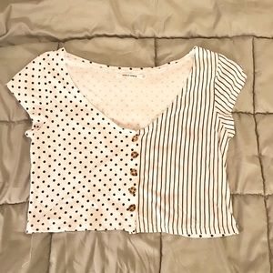 Volcom Black and White Crop Top